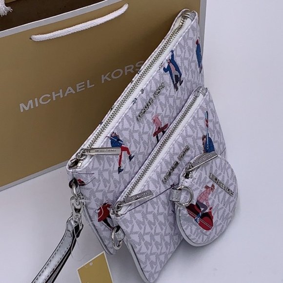 MICHAEL KORS JET SET GIRLS MULTIFUNCTIONAL WRISTLET TRIO BRIGHT WHITE MULTI - Picture 1 of 16